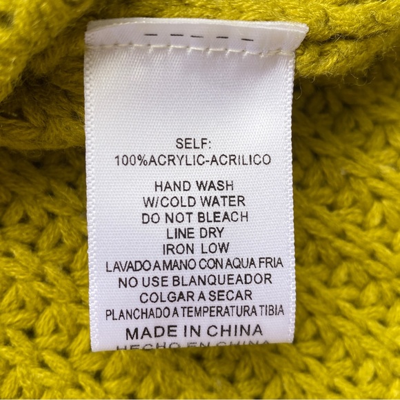 Listicle Ribbed Knit Chunky Green Mock Turtleneck 3/4 Sleeve Sweater - Picture 10 of 10